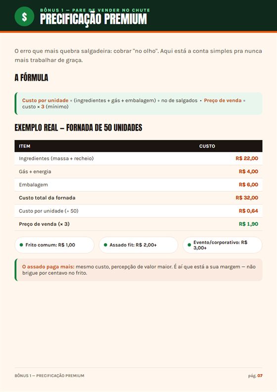 Página: precificação premium